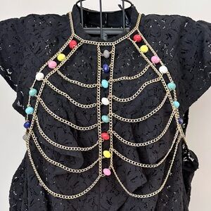 Beaded Colorful Chain Detail